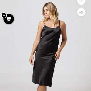 Satin Midi Slip Dress